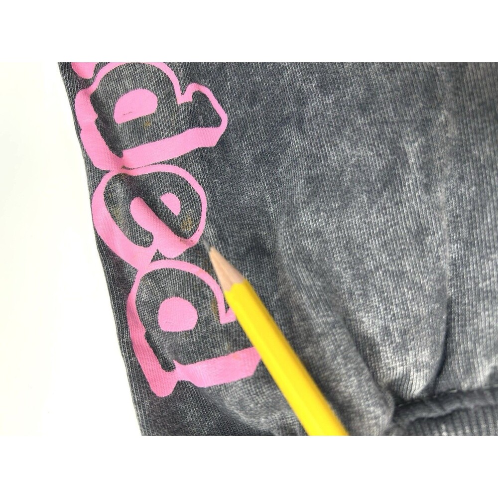 Missguided black acid wash sweatpants with pink graphic lettering - Picture 16 of 16